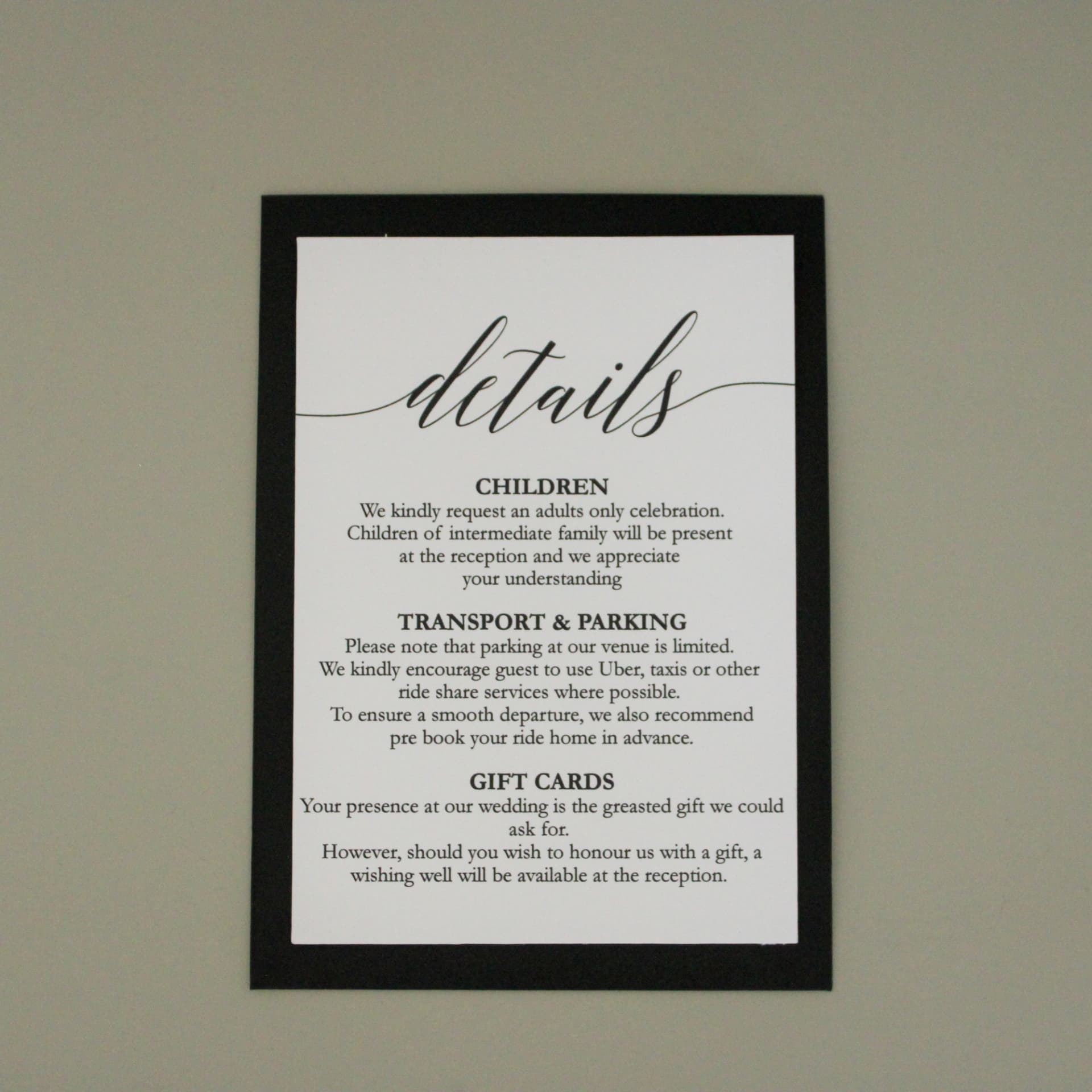 Detail Card